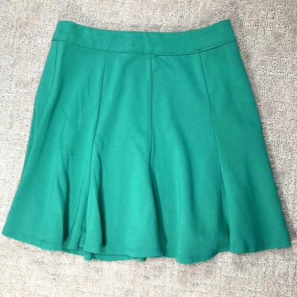 Jade Green Knit  Panel Pleat Size X Small Womens Skirt with Zipper - Picture 1 of 5